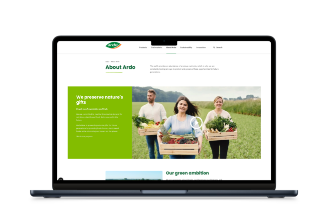 Site in laptop ardo en